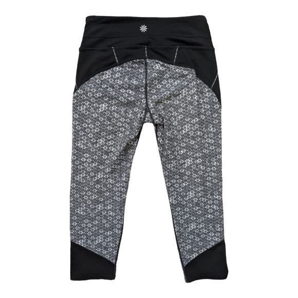 Athleta Honeycomb Connect Crop Leggings Gym Active black grey - Picture 4 of 6